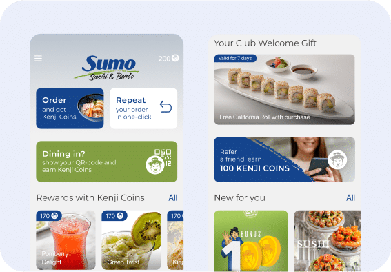 Sumo Sushi restaurant mobile app