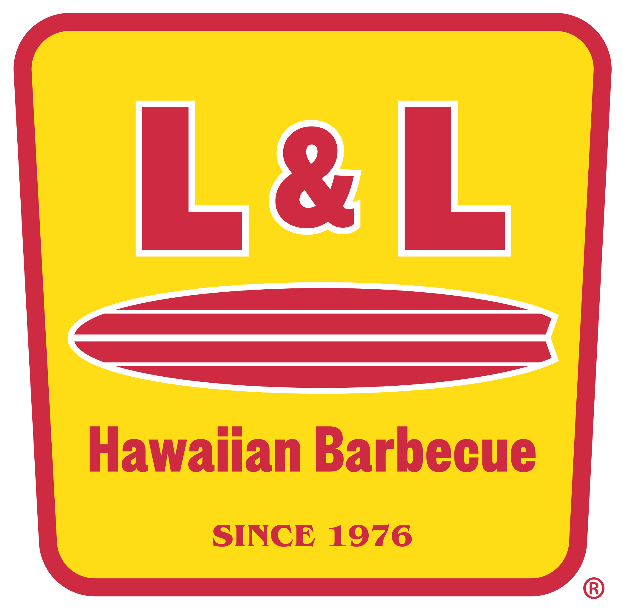 L&L Hawaiian Barbecue logo with bright yellow and red elements