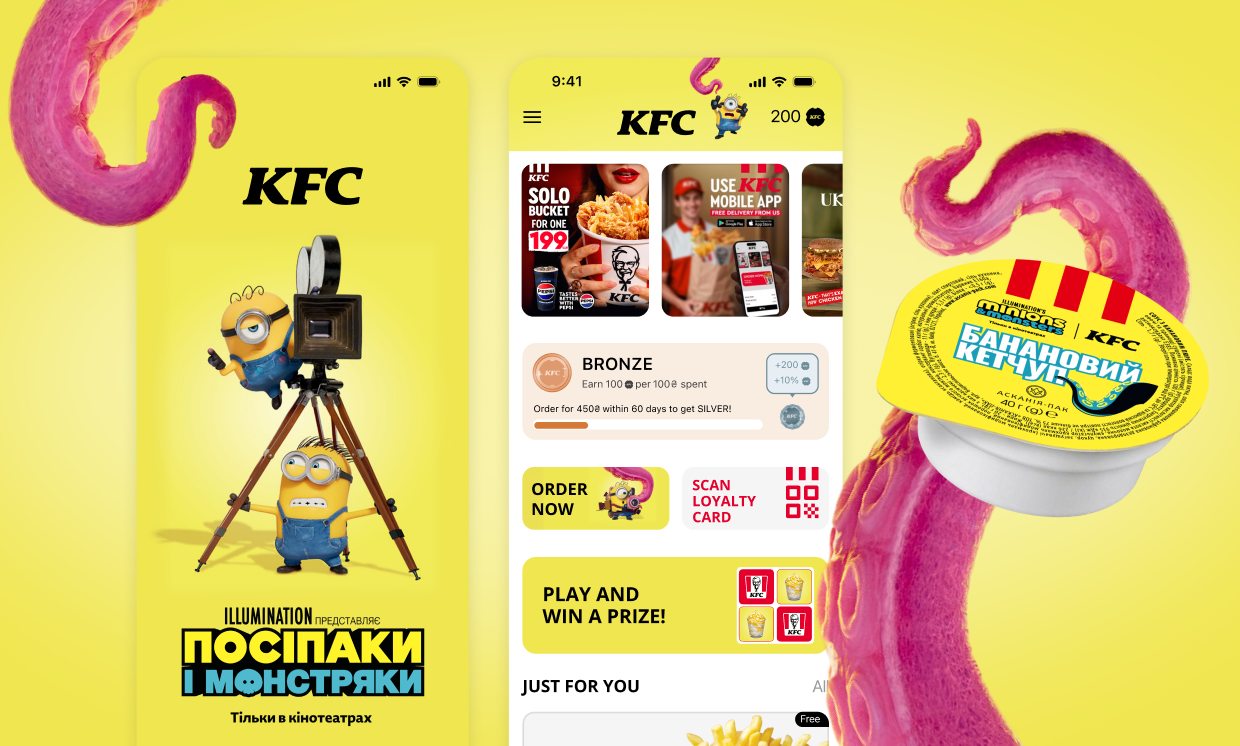 KFC Ukraine case study: how a Minions menu became an app experience KFC Ukraine case study: how a Minions menu became an app experience